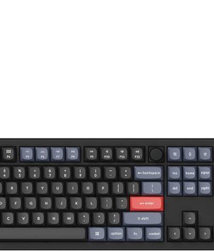 Keychron V6 Wired Custom Mechanical Keyboard Knob Version, Full-size QMK/VIA Programmable Macro with Hot-swappable Keychron K Pro Brown Switch Compatible with Mac Windows Linux Black (Non-Transparent)