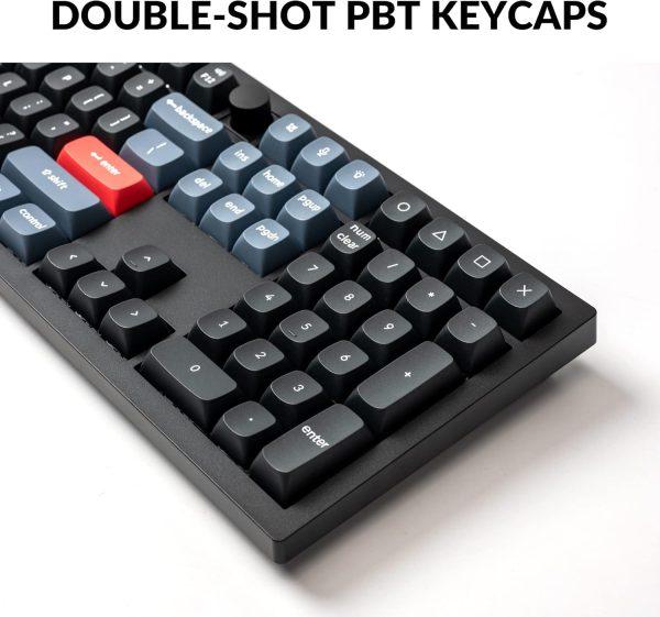 Keychron V6 Wired Custom Mechanical Keyboard Knob Version, Full-size QMK/VIA Programmable Macro with Hot-swappable Keychron K Pro Brown Switch Compatible with Mac Windows Linux Black (Non-Transparent) - Image 5