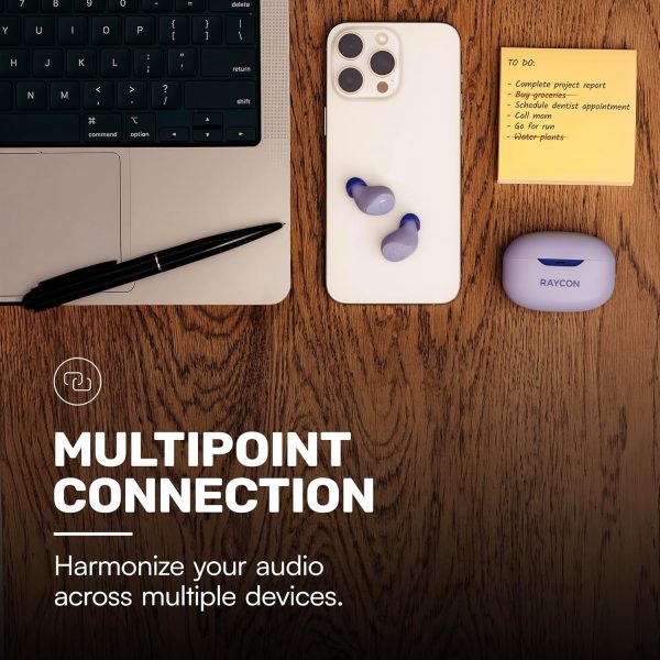 Raycon Everyday Earbuds (2024 Edition) - Bluetooth True Wireless in-Ear Buds with 32 Hours Playtime, Multpoint Technology, Extreme Comfort, and Active Noise Cancellation (Carbon Black) - Image 5