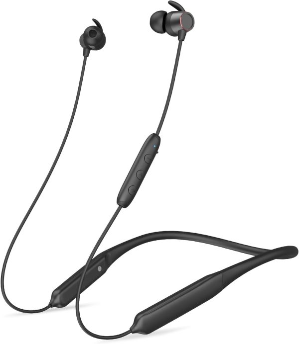 Tecno B1 Bluetooth Headphones, Bluetooth Earbuds Wireless with 60Hrs Playtime, Wireless Bluetooth Headphones for Sports, Sweatproof & IPX5 Waterproof Wireless Headphones（Black）