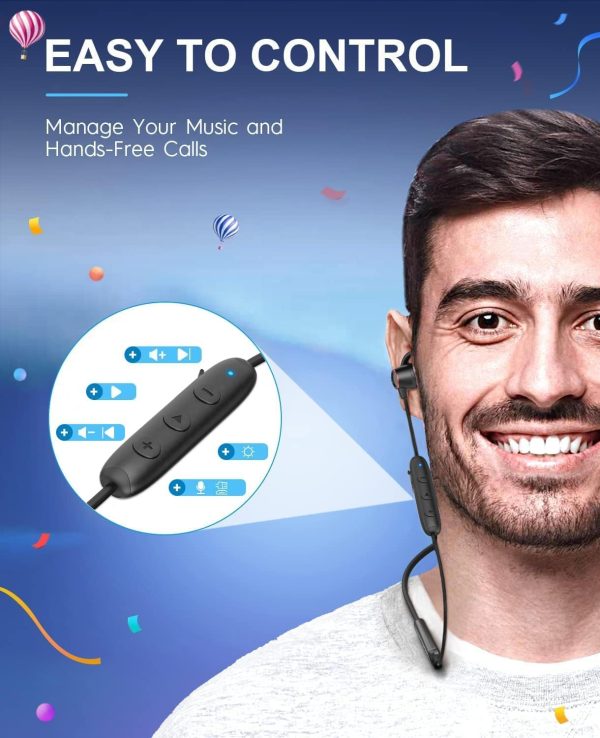 Tecno B1 Bluetooth Headphones, Bluetooth Earbuds Wireless with 60Hrs Playtime, Wireless Bluetooth Headphones for Sports, Sweatproof & IPX5 Waterproof Wireless Headphones（Black） - Image 8