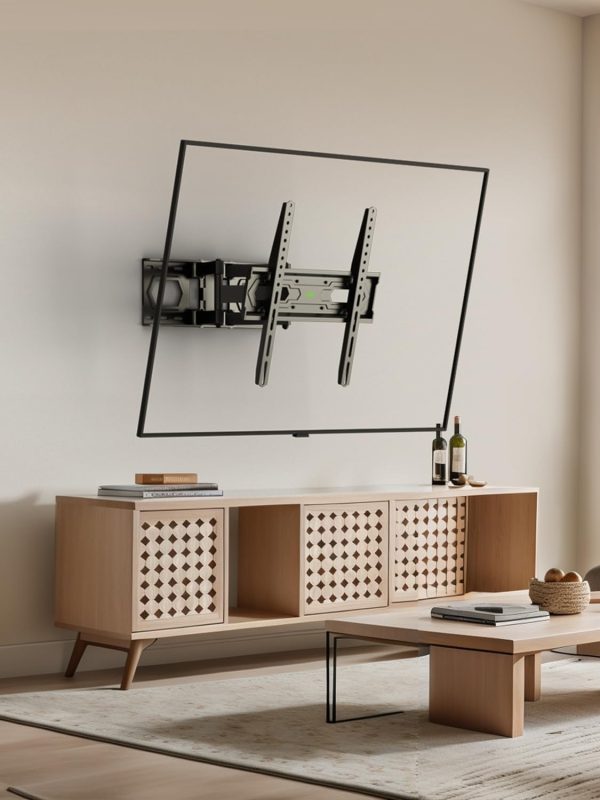 USX MOUNT TV Wall Mount for 32-65 inch Flat Screen/LED/4K up to 110lbs, Full Motion TV Mount Bracket with Swivel & Tilt Articulating Dual Arms, Max VESA 400x400mm, Fits 12/16" Wood Studs - Image 7